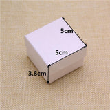 Maxbell Square Jewelry Box w/ Sponge Necklace Gemstone Paper Boxes Gift Box White