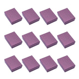 Maxbell 12pcs Cardboard Jewelry Box w/ Sponge Rings Box Square Gift Box Purple