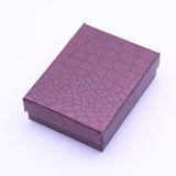 Maxbell 12pcs Cardboard Jewelry Box w/ Sponge Rings Box Square Gift Box Purple