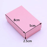 Maxbell 24Colorful Linen Paper Foam Box Ring Storage Holder Pin Display Box pink