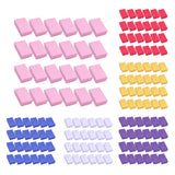 Maxbell 24Colorful Linen Paper Foam Box Ring Storage Holder Pin Display Box pink