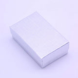 Maxbell 24Colorful Linen Paper Foam Box Ring Storage Holder Pin Display Box silvery