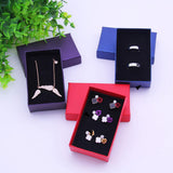 Maxbell 24Colorful Linen Paper Foam Box Ring Storage Holder Pin Display Box silvery