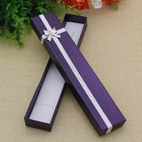 Maxbell 12x Bow Jewelry Box Ring Necklace Paper Box Gift Box Organizer Box Purple