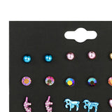 Maxbell 12 Pairs Kids Girls Fashion Stud Earrings Set Jewelry