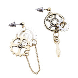 Maxbell Steampunk Earrings Asymmetric Dangle Ear Studs Charms Wedding Club Type 1