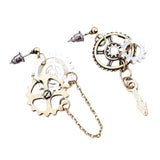 Maxbell Steampunk Earrings Asymmetric Dangle Ear Studs Charms Wedding Club Type 1