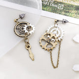 Maxbell Steampunk Earrings Asymmetric Dangle Ear Studs Charms Wedding Club Type 1