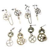 Maxbell Steampunk Earrings Asymmetric Dangle Ear Studs Charms Wedding Club Type 1