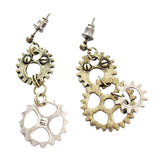 Maxbell Steampunk Earrings Asymmetric Dangle Ear Studs Charms Wedding Club Type 3