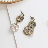 Maxbell Steampunk Earrings Asymmetric Dangle Ear Studs Charms Wedding Club Type 3