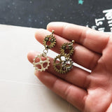 Maxbell Steampunk Earrings Asymmetric Dangle Ear Studs Charms Wedding Club Type 3