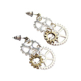 Maxbell Steampunk Rock Stud Earrings Asymmetric Dangle Ear Studs Charms Wedding Club