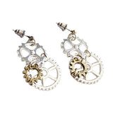Maxbell Steampunk Rock Stud Earrings Asymmetric Dangle Ear Studs Charms Wedding Club