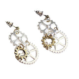 Maxbell Steampunk Rock Stud Earrings Asymmetric Dangle Ear Studs Charms Wedding Club