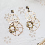 Maxbell Steampunk Rock Stud Earrings Asymmetric Dangle Ear Studs Charms Wedding Club