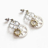 Maxbell Steampunk Rock Stud Earrings Asymmetric Dangle Ear Studs Charms Wedding Club