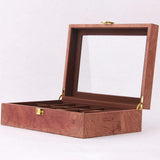 Maxbell Watch Box Wooden Display Case Organizer 12 Slot Rosewood Grain