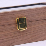 Maxbell Watch Box Wooden Display Case Organizer 12 Slot Walnut Wood Grain