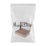 Maxbell Watch Box Wooden Display Case Organizer 12 Slot Walnut Wood Grain