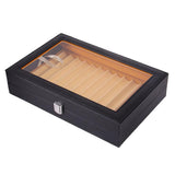 Maxbell 12 leather pen display box Black