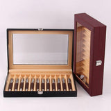 Maxbell 12 leather pen display box Black
