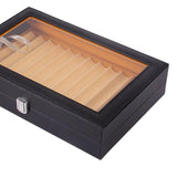 Maxbell 12 leather pen display box Black