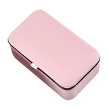 Maxbell Jewelry Box Case Organizer Mirrored Travel Storage Case Lockable Pink