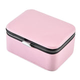 Maxbell PU Leather Jewelry Box Earrings Ring Pendant Box Storage Case Pink