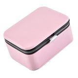 Maxbell PU Leather Jewelry Box Earrings Ring Pendant Box Storage Case Pink