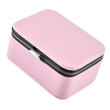 Maxbell PU Leather Jewelry Box Earrings Ring Pendant Box Storage Case Pink