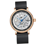 Maxbell Luxury Men's Mechanical Watch Tourbillon Wrist Watch Black Mesh Strap 1