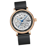 Maxbell Luxury Men's Mechanical Watch Tourbillon Wrist Watch Black Mesh Strap 1
