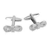 Maxbell luxury polish bow cufflinks men's shiny wedding cufflinks cuff nails silver