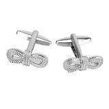 Maxbell luxury polish bow cufflinks men's shiny wedding cufflinks cuff nails silver