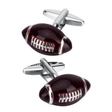 Maxbell Men Brass Sleeve Button Nail Shirt Sleeve Cufflinks Football Rugby Shape