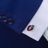 Maxbell Men Brass Sleeve Button Nail Shirt Sleeve Cufflinks Football Rugby Shape