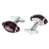 Maxbell Men Brass Sleeve Button Nail Shirt Sleeve Cufflinks Football Rugby Shape