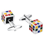 Maxbell 1pair Father Brother Cufflinks Magic Cube Design Wedding Shirt Cuff Links