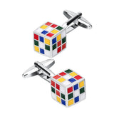 Maxbell 1pair Father Brother Cufflinks Magic Cube Design Wedding Shirt Cuff Links