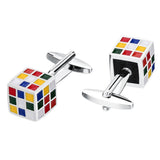 Maxbell 1pair Father Brother Cufflinks Magic Cube Design Wedding Shirt Cuff Links