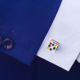 Maxbell 1pair Father Brother Cufflinks Magic Cube Design Wedding Shirt Cuff Links