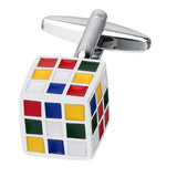 Maxbell 1pair Father Brother Cufflinks Magic Cube Design Wedding Shirt Cuff Links