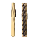 Maxbell Luxury Mens Stripe Necktie Tie Bar Clip Clamp Party Modish Gift Green Bronze