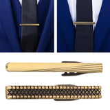 Maxbell Luxury Mens Stripe Necktie Tie Bar Clip Clamp Party Modish Gift Green Bronze