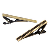 Maxbell Luxury Mens Stripe Necktie Tie Bar Clip Clamp Party Modish Gift Green Bronze