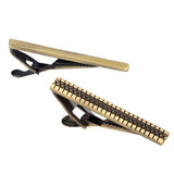 Maxbell Luxury Mens Stripe Necktie Tie Bar Clip Clamp Party Modish Gift Green Bronze