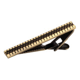 Maxbell Luxury Mens Stripe Necktie Tie Bar Clip Clamp Party Modish Gift Bronze