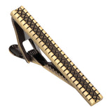 Maxbell Luxury Mens Stripe Necktie Tie Bar Clip Clamp Party Modish Gift Bronze