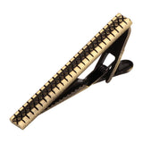 Maxbell Luxury Mens Stripe Necktie Tie Bar Clip Clamp Party Modish Gift Bronze